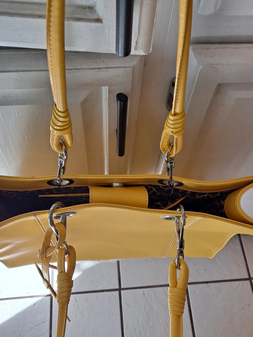 Wilsons Leather Smooth Yellow Executive Spacious Vintage Y2k Tote Shoulder Bag